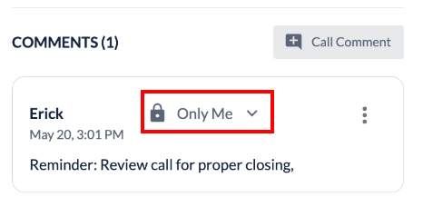 Commenting on Calls