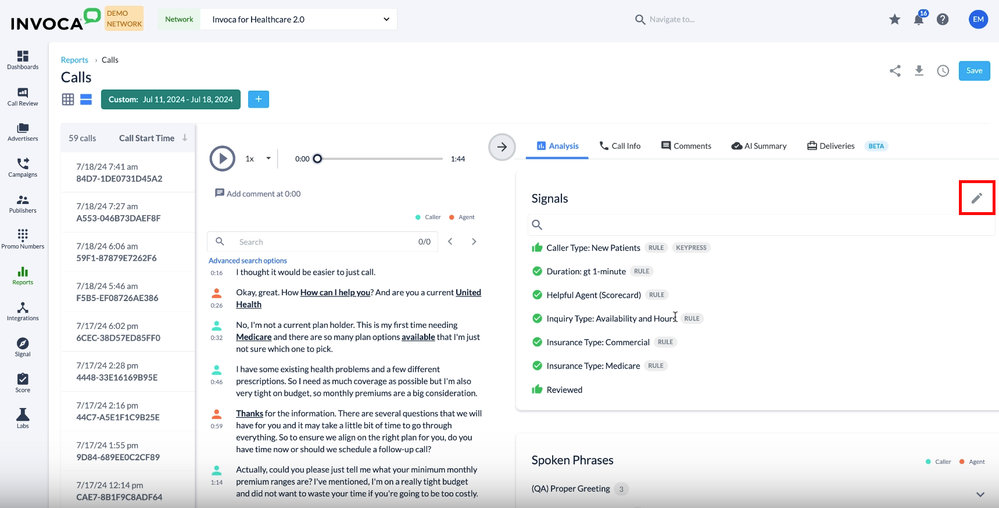 Call Review: Recordings & Transcripts