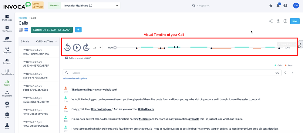 Call Review: Recordings & Transcripts